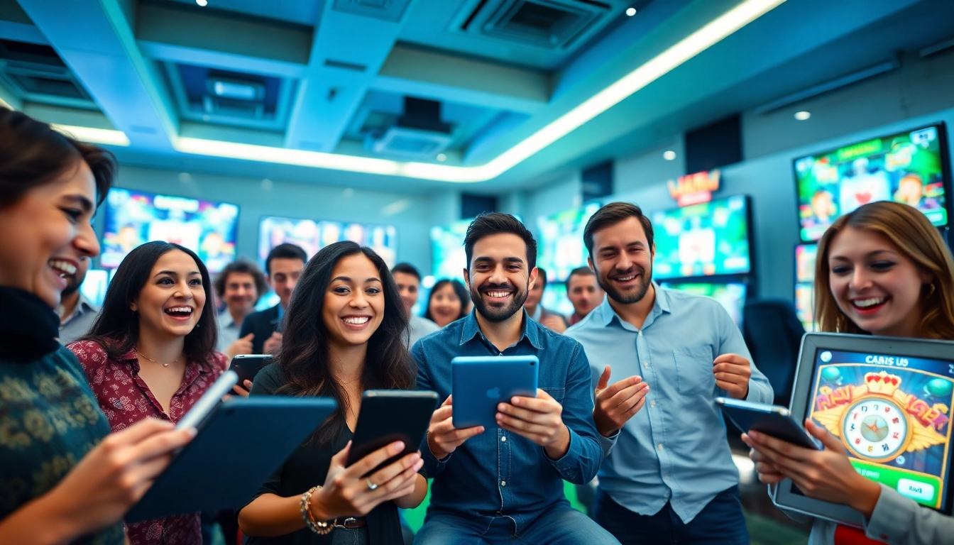 Exciting online gaming experience at new88go.com with diverse players enjoying casino games