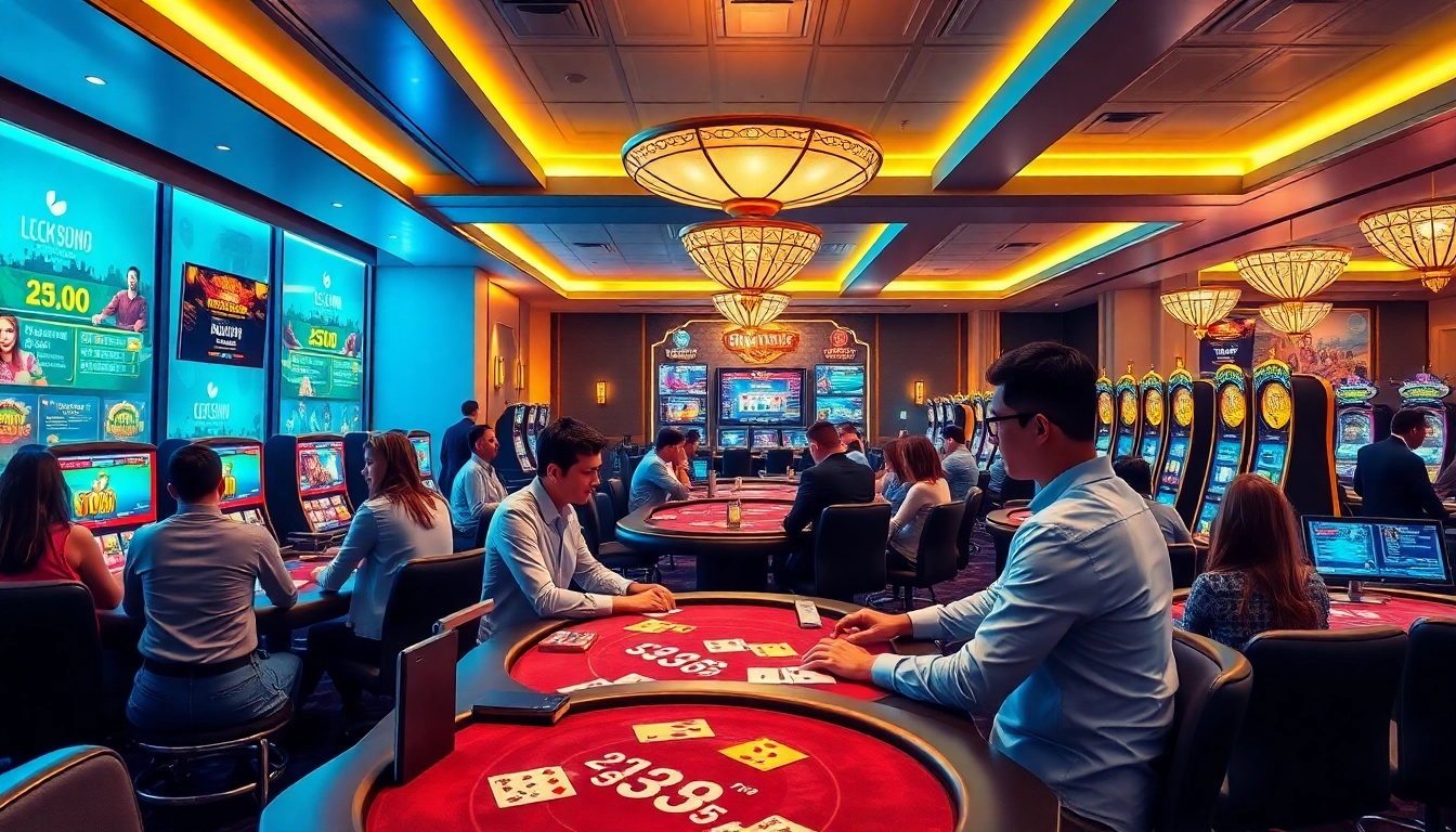 Exciting online casino experience showcasing luck8win.live with diverse players and vibrant design.