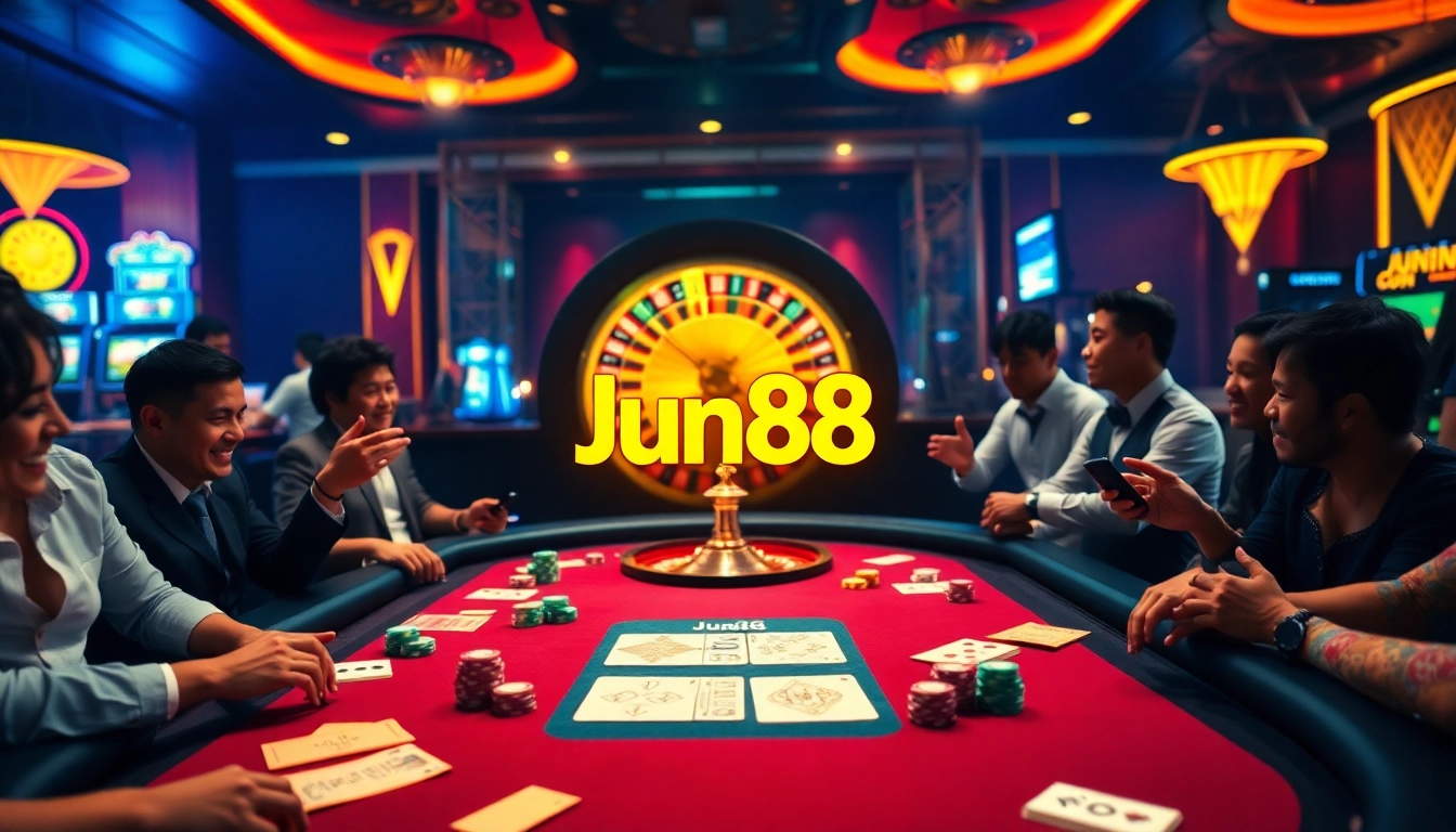 Experience the thrill of online gaming at https://www.jun88.org/ with vibrant casino visuals.