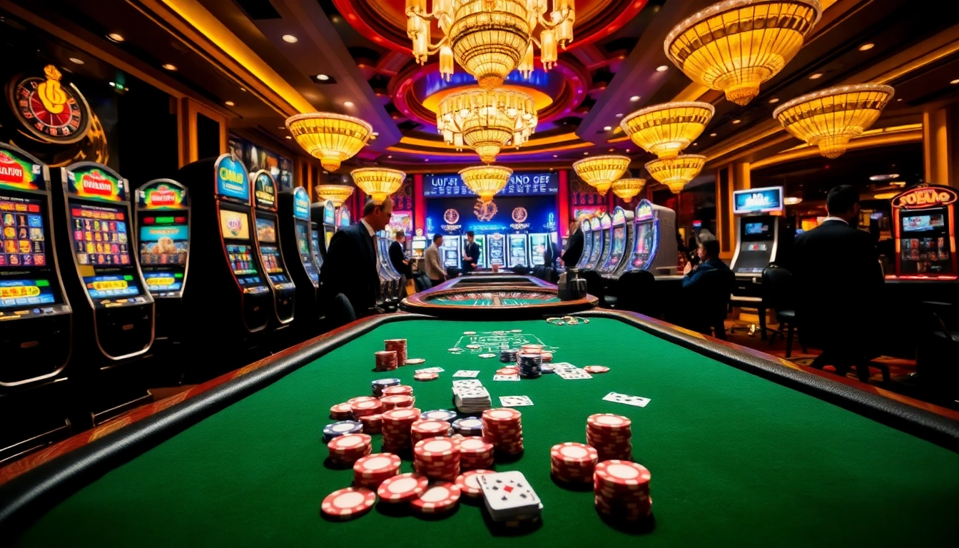 Experience thrilling gaming action at rikvip.gb.net with vibrant tables, chips, and cards.