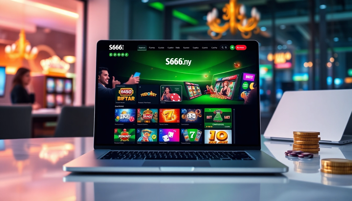 S666.nyc online gambling platform interface with vibrant casino games.