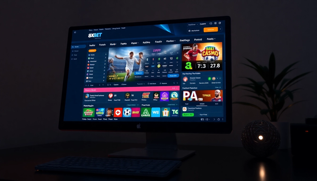 8xbet.com.se online betting interface showcasing sports betting and casino games